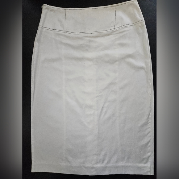 Vintage - NWT - Cotton Stretch Courtenay White Skirt - Size 12 - Picture 4 of 10